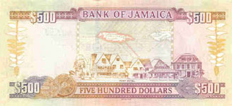 P85 Jamaica 500 Dollars Year 2005