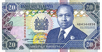P31a Kenya 20 Shillings Year 1993