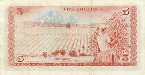 P15 Kenya 5 Shillings Year 1978