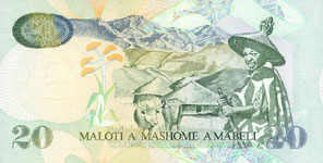 P16a Lesotho 20 Maloti Year 1994