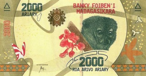 P101 Madagascar 2000 Ariary Year 2017