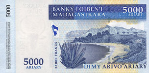 P 84 Madagascar 5000 Ariary Year nd (2003)