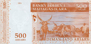 P 88 Madagascar   500 Ariary Year 2004