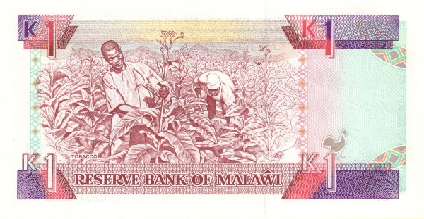 P23b Malawi 1 Kwacha Year 1992