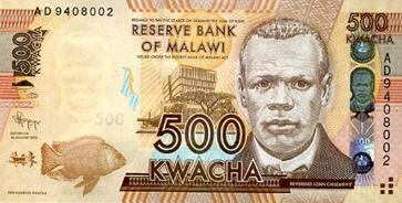 P61/b Malawi 500 Kwacha Year 2012/13