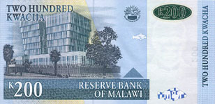 P47a Malawi 200 Kwacha Year 2001