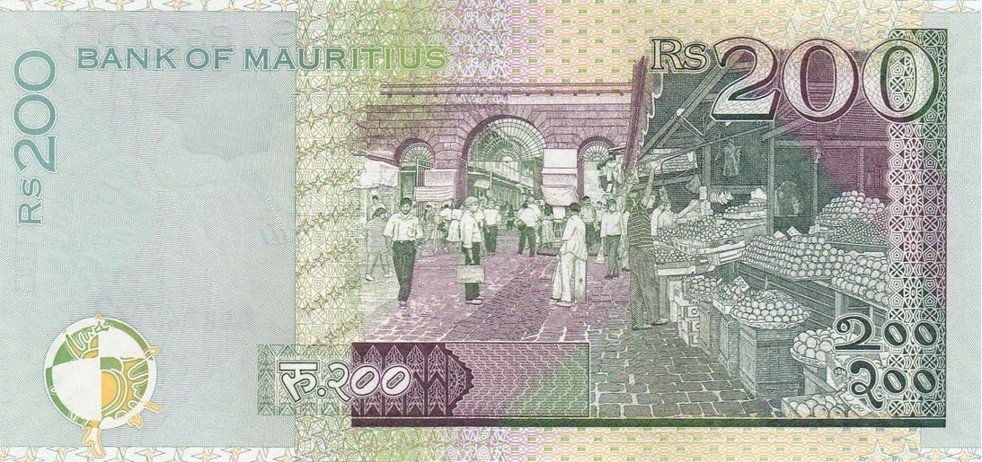 P61b Mauritius 200 Rupees Year 2013