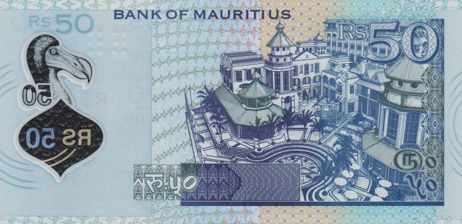P65 Mauritius 50 Rupees Year 2013 (Polymer)