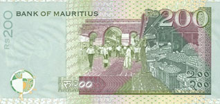 P52b Mauritius 200 Rupees Year 2001