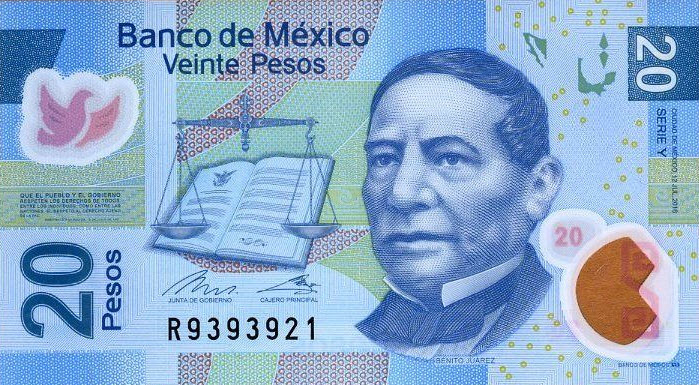 P122 Mexico 20 Pesos Year 2016