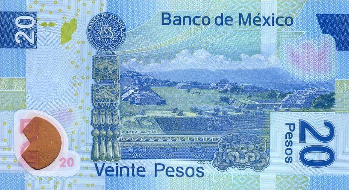 P122 Mexico 20 Pesos Year 2016