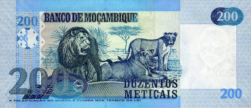 P152 Mozambique 200 Meticais Year 2011