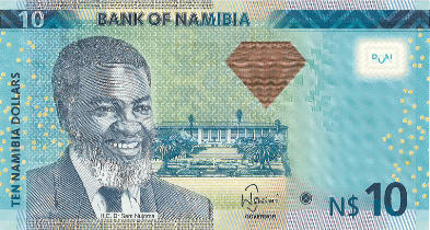 P11b Namibia 10 Dollars Year 2013