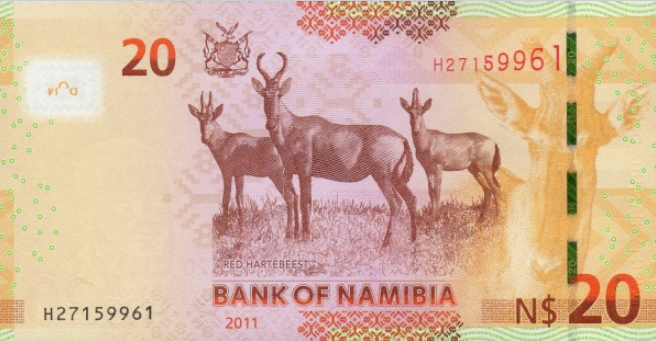 P12a Namibia 20 Dollars Year 2011
