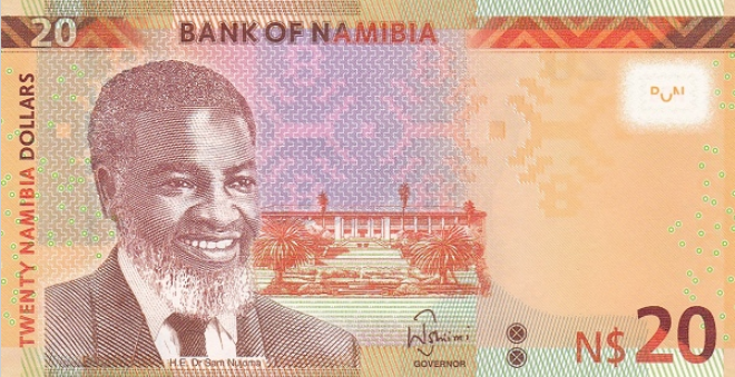 P17b Namibia 20 Dollars Year 2018