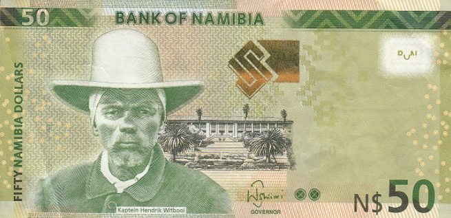 P18a Namibia 50 Dollars Year 2019