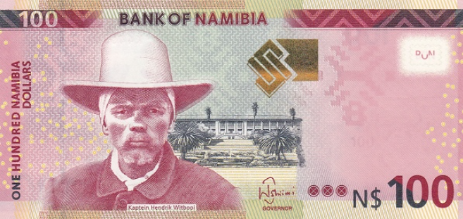 P19a Namibia 100 Dollars Year 2018