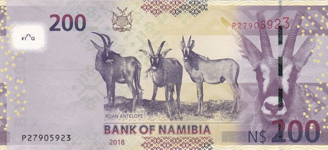 P20a Namibia 200 Dollars Year 2018