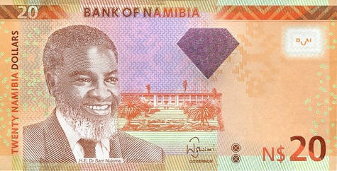 P12b Namibia 20 Dollars Year 2013