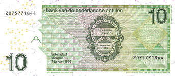 P28c Netherlands Antilles 10 Gulden Year 2003