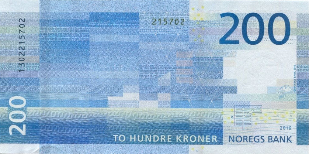 P55 Norway 200 Kronur Year 2016