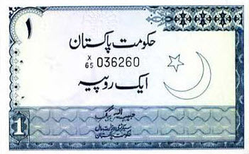P24A Pakistan 1 Rupee Year ND