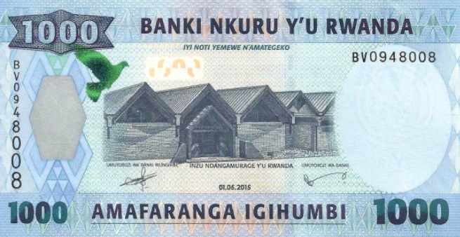 P39 Rwanda 100 Francs Year 2015