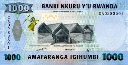 P43 Rwanda 1000 Francs Year 2019