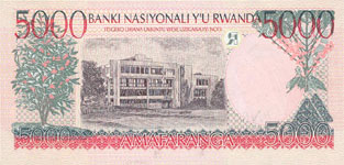 P28 Rwanda 5000 Francs Year 1998