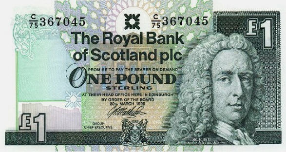 P351d Scotland 1 Pound Year 1999
