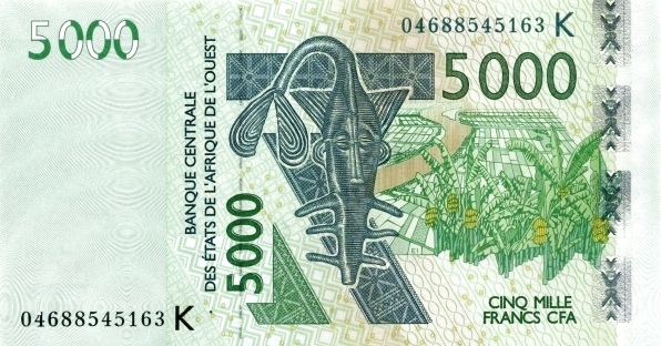 P717Kb Senegal W.A.S. K 5000 Francs Year 2004