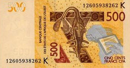 P719Kb Senegal W.A.S. K 500 Francs 2013