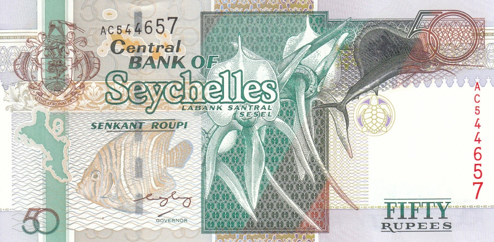 P39A Seychelles 50 Rupees Year 2004