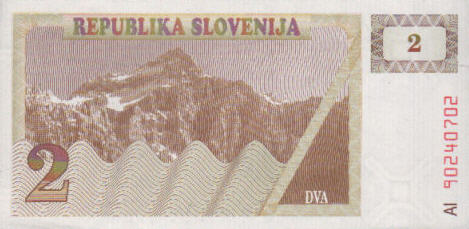 P 2 Slovenia 2 Tolarjev Year ND
