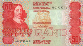 P122b South Africa 50 Rand Year nd