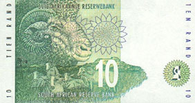 P123a South Africa 10 Rand Year nd