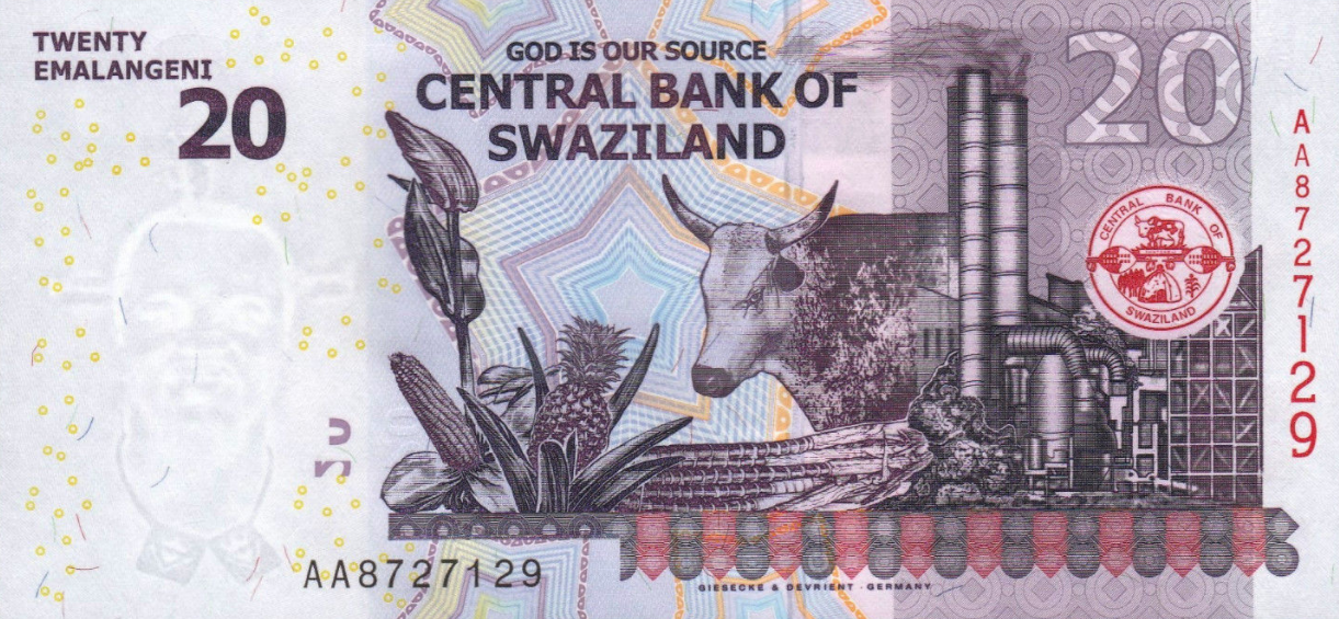 P37b Swaziland 20 Emalangeni Year 2014