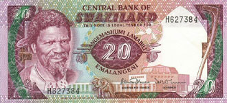 P11b Swaziland 20 Emalangeli Year nd