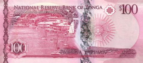 P49 Tonga 100 Pa'anga Year 2015