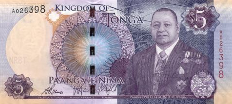 P45 Tonga 5 Pa'anga Year 2015