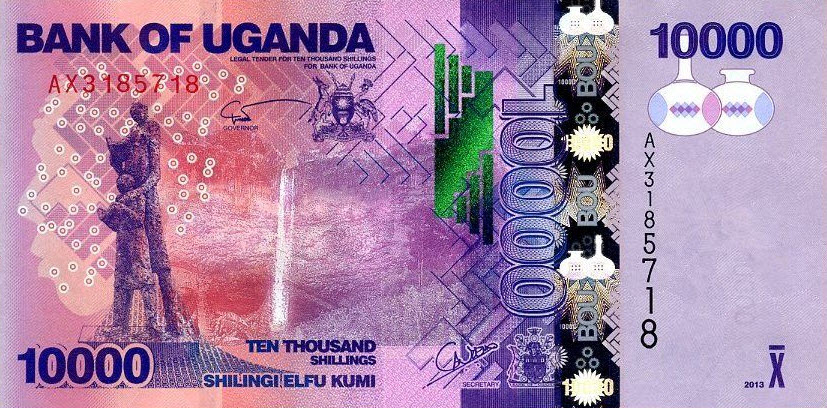 P52c Uganda 10.000 Shillings Year 2013