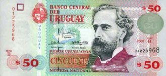 P 75 Uruguay 50 Nuevo Pesos Year 2000