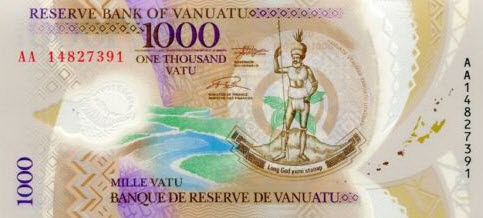 P13 Vanuatu 1000 Vatu Year 2014