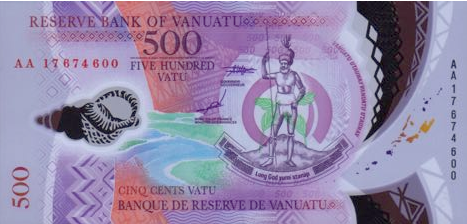 P18 Vanuatu 500 Vatu Year 2017