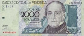 P 80 Venezuela 2000 Bolivares Year 1998