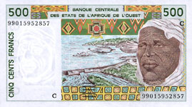 P310c Burkina Faso W.A.S. C 500 Francs Year 2002