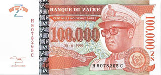 P76 Zaire 100.000 New Zaires Year 1996