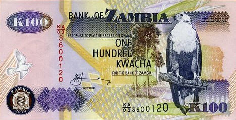 P38h Zambia-100 Kwacha Year 2009