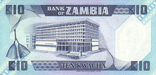 P26e Zambia 10 Kwacha Year nd