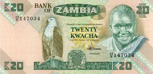 P27e Zambia 20 Kwacha Year nd